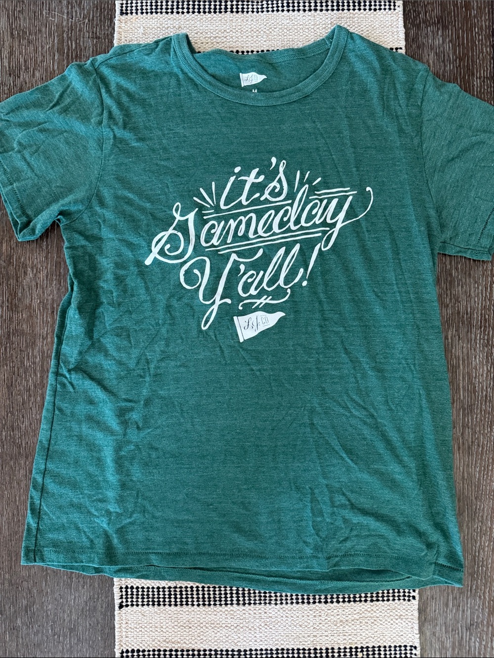 Lauren James (LJCo)Women's Heather Green Short-Sleeve Tee- "It's Gameday Y'all!"